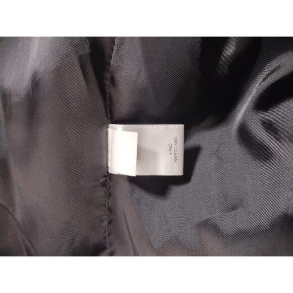 Banana Republic Womens Sz L Black Trench Coat Rain Jacket Old Money Quiet Luxury - Picture 8 of 13